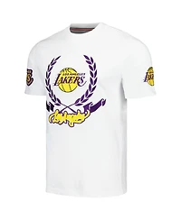 Fisll Men's and Women's White Los Angeles Lakers Heritage Crest T-Shirt