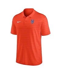 Nike Men's Orange New York Mets Authentic Collection Victory Striped Performance Polo