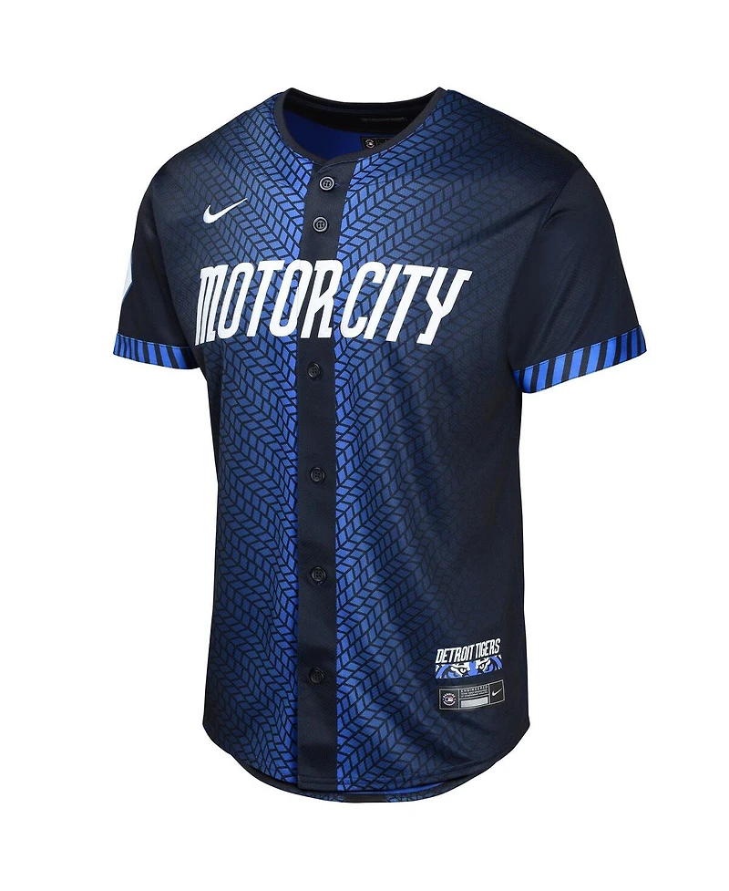 Nike Big Boys and Girls Javier Baez Navy Detroit Tigers 2024 City Connect Limited Jersey