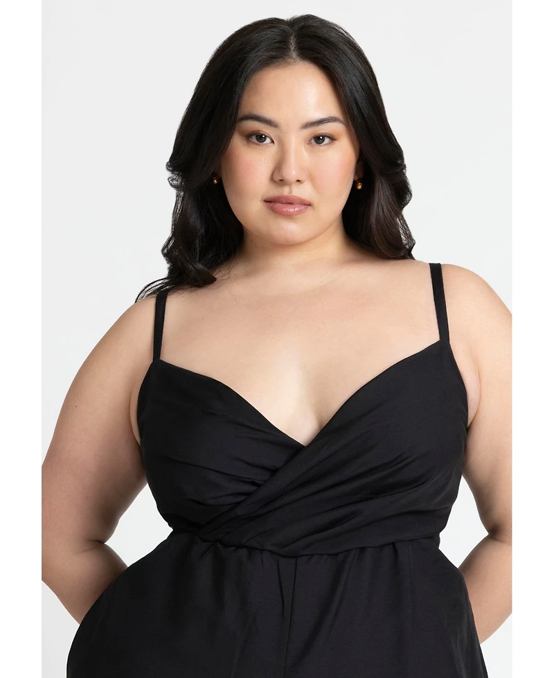 Eloquii Women's Wide Leg Jumpsuit