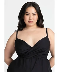 Eloquii Women's Wide Leg Jumpsuit