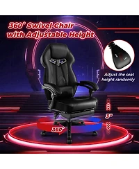 Adjustable E-Sports Racing Style Chair with Padded Headrest, Lumbar Support