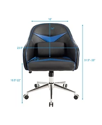 Office Chair Task Desk Adjustable Height w/ Massage Lumbar Support