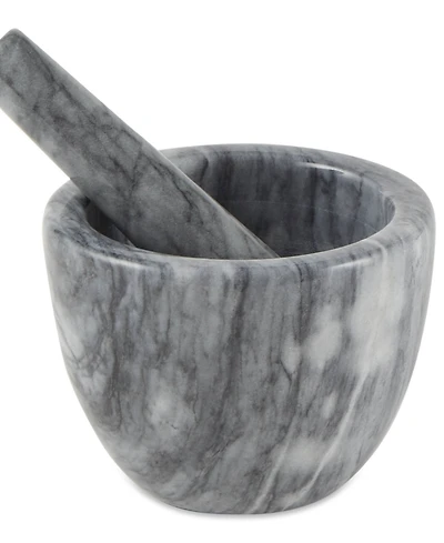 Rsvp International Gray Marble Mortar Pestle Set