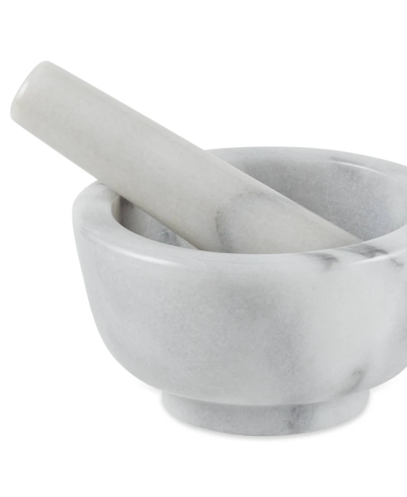 Rsvp International White Marble Mortar Pestle Set