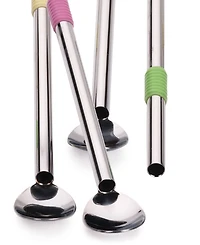 Rsvp International Endurance Stainless Steel 4 Piece 8.5" Spoon Straw Set