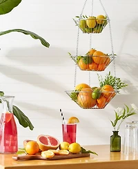 Rsvp International Chrome Wire 3 Tier Hanging Basket