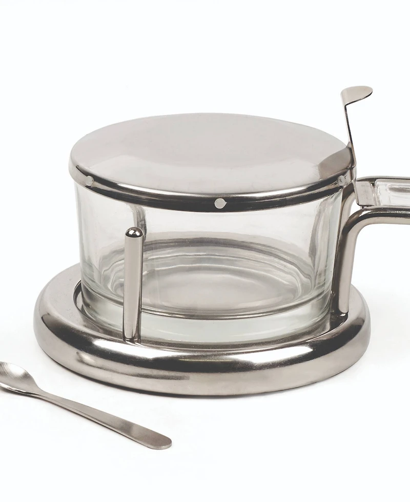 Rsvp International Endurance Stainless Steel 6x4x3" Salt Server and Spoon Set