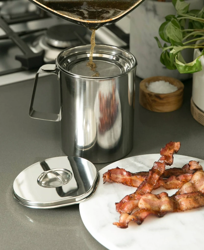 Rsvp International Stainless Steel Endurance Medium 6 Cup Fryer's Friend Grease Keeper