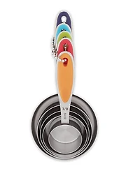 Rsvp International Endurance Stainless Steel 5 Piece Measuring Cup Set - Color Handles
