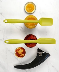 Rsvp International Silicone Coated Steel 2 Piece 8" Ela Series Green Mini Spatula Set