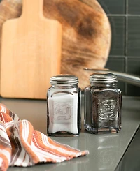 Rsvp International Retro Glass Gray 2 Piece 8 Ounce Retro Style Salt Pepper Set