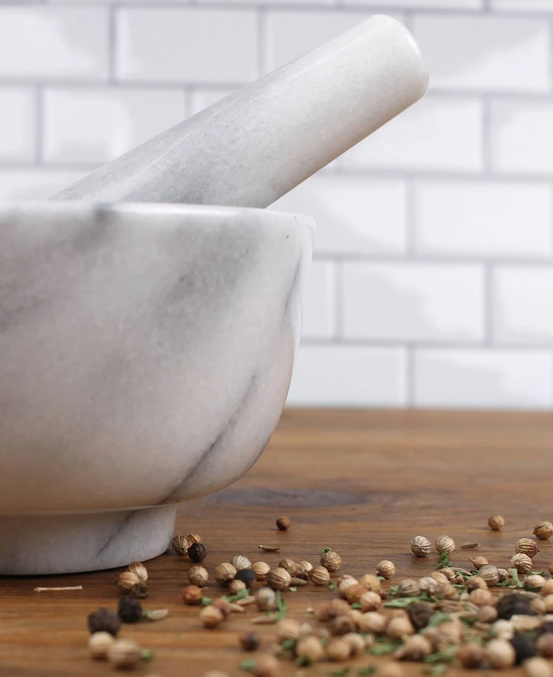 Rsvp International White Marble Mortar Pestle Set