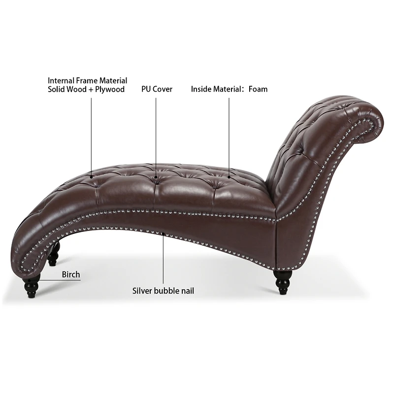 Streamdale Furniture Tufted Armless Chaise Lounge