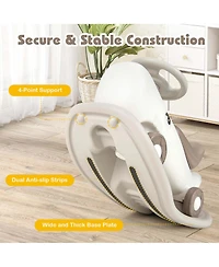 Convertible Rocking Horse & Sliding Car with Detachable Balance Board