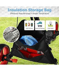 Folding 3 Wheels Golf Push Cart W/Bag Scoreboard