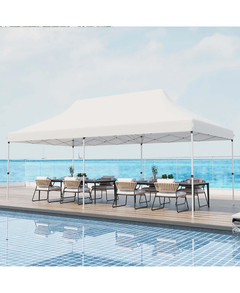 Costway 10 x 20 Ft Pop-up Canopy UPF50+ Sun Protection Tent with Carrying Bag
