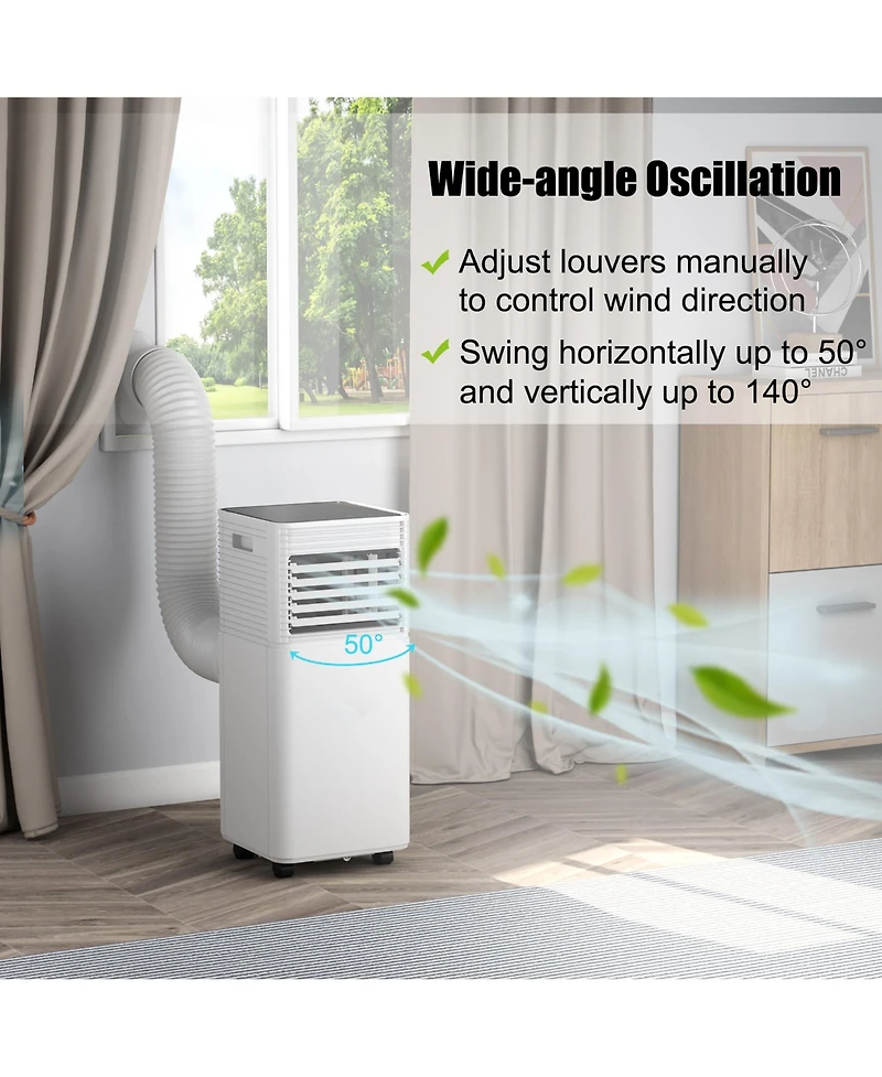 8000 Btu Portable Air Conditioner 3-in-1 Cooler w/Dehumidifier