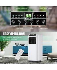 9,000 Btu Portable Air Conditioner & Dehumidifier Function Remote w/ Window Kit