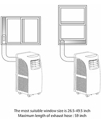 5500 Btu (8000BTU Ashrae) Portable Air Conditioner & Dehumidifier Function Remote