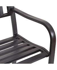 Costway 50'' Patio Garden Bench Park Yard Outdoor Furniture Loveseats