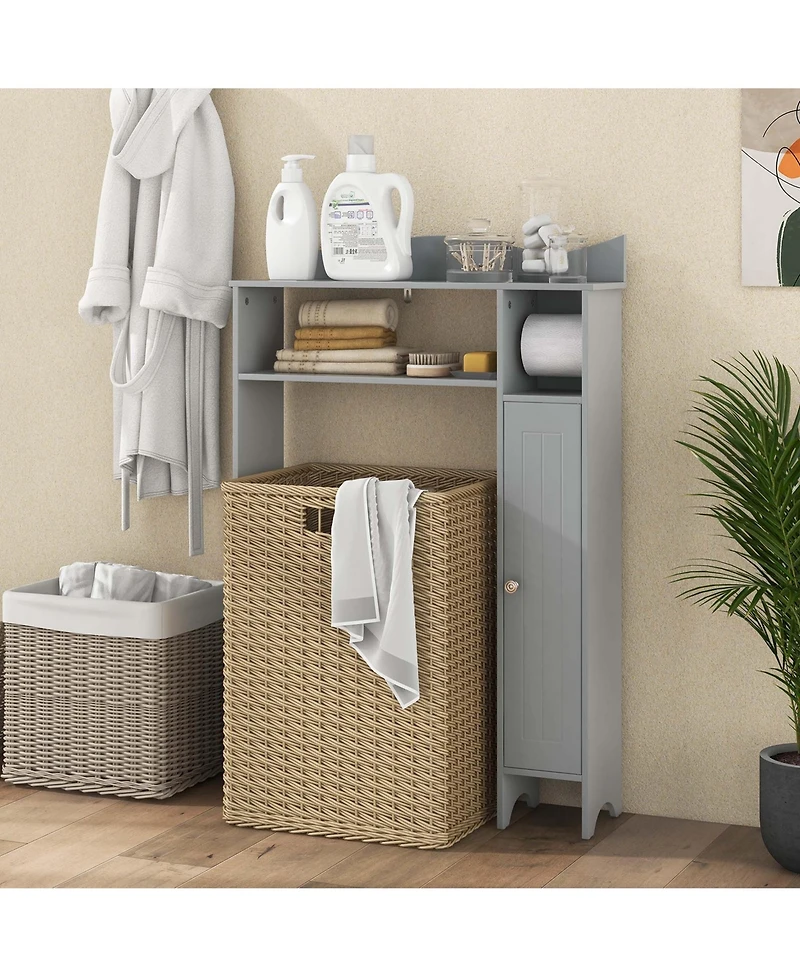 Costway Over the Toilet Storage Cabinet with Toilet Paper Holder Adjustable Shelves
