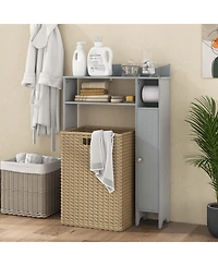 Costway Over the Toilet Storage Cabinet with Toilet Paper Holder Adjustable Shelves