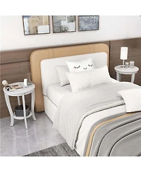 2-Tier End Table 18'' Round Compact Sofa Side Nightstand with Storage Shelf