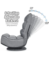 Gaming Chair Fabric 6-Position Folding Lazy Sofa 360 Degree