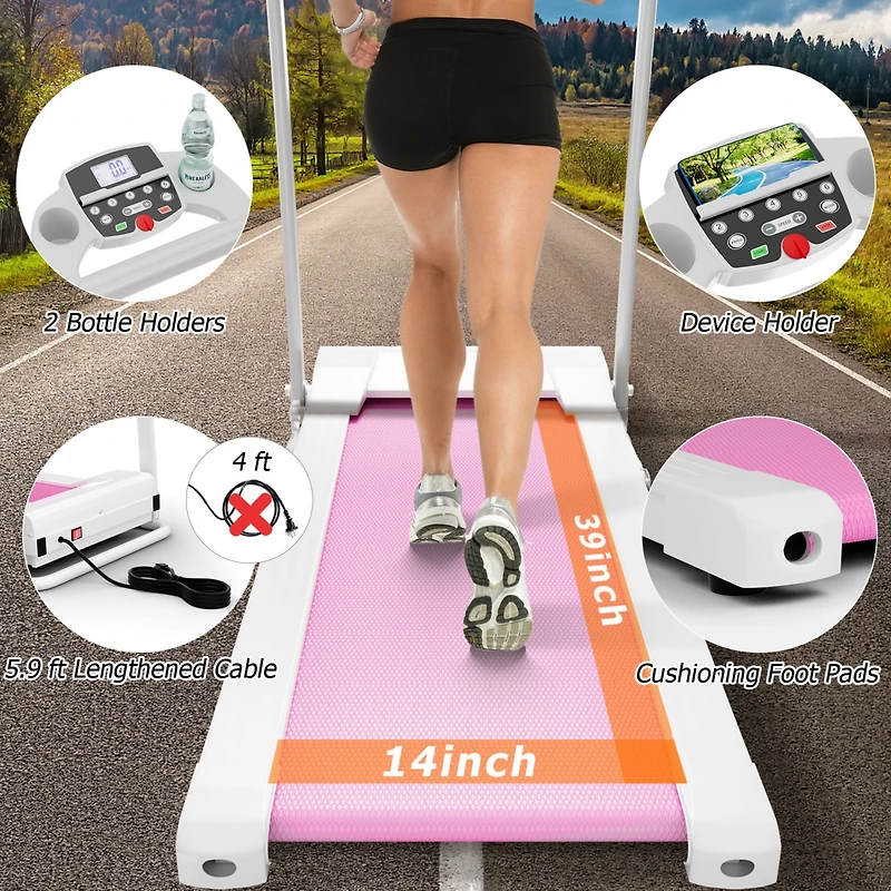 800W Folding Treadmill Electric /Support Motorized Power