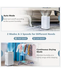 60-Pint Dehumidifier for Home & Basements 4000 Sq. Ft w/ 3-Color Digital Display