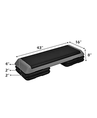 Fitness Aerobic Step Cardio Adjust 4'' - 6'' - 8''