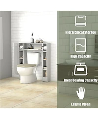 Wooden Over The Toilet Storage Cabinet Drop Door Spacesaver Bathroom