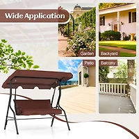 3 Seats Patio Canopy Swing Glider Hammock Cushioned