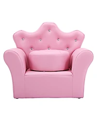 Pink Kids Sofa Armrest Chair Couch Children Toddler