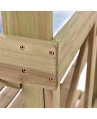 Outdoor Garden Wooden Potting Work Bench Station Planting Workbench W/ 3 Shelf