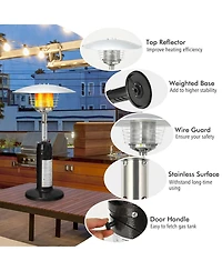 11,000 Btu Patio Heater Portable Tabletop Propane Standing Lp Gas Heater