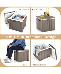 10 Gallon Ice Cooler w/ Built-in Handles and Detachable Lid