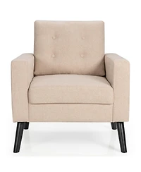 Costway Modern Accent Armchair Upholstered Single Sofa Chair