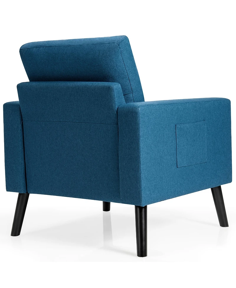 Costway Modern Accent Armchair Upholstered Single Sofa Chair
