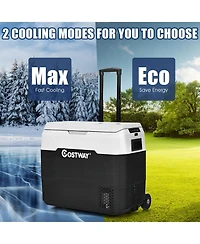Costway 42 Qt Portable Car Refrigerator Dual-Zone Car Cooler