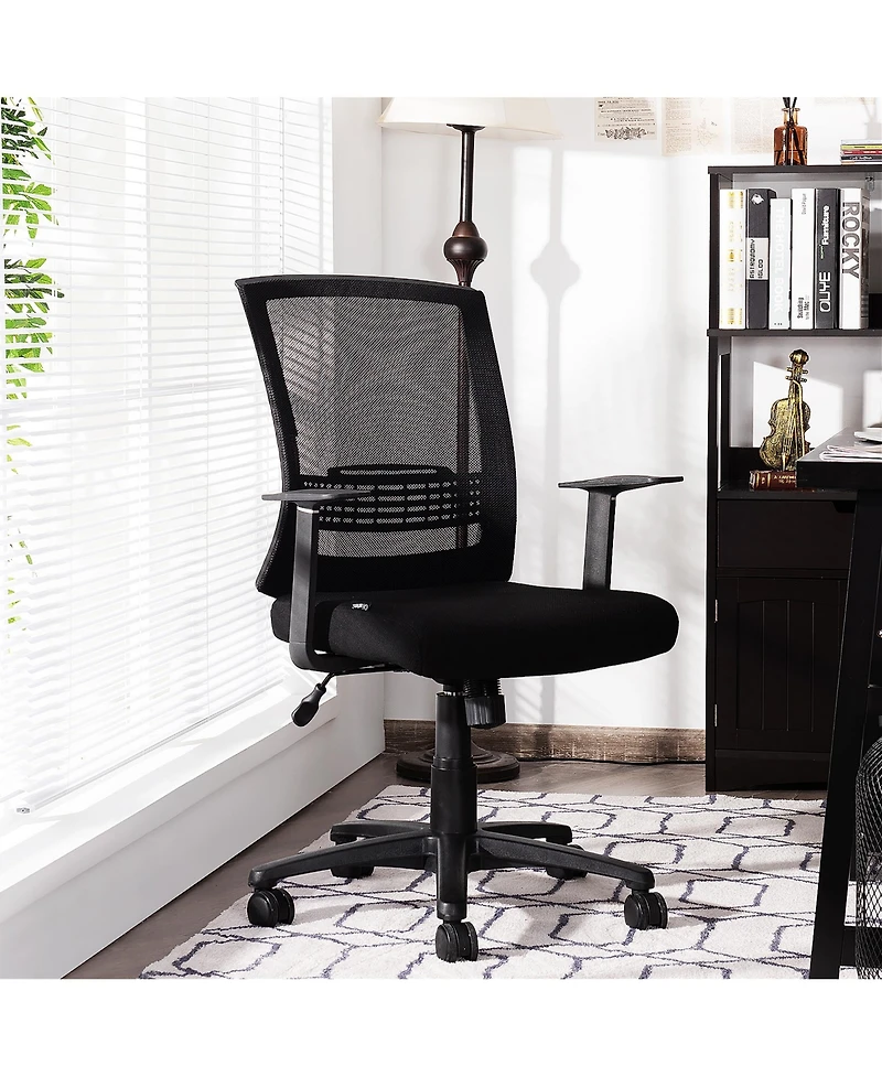 Mesh Office Chair Mid Back Task Chair Height Adjustable