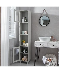 71'' Tall Tower Bathroom Storage Cabinet Organizer Display Shelves Bedroom
