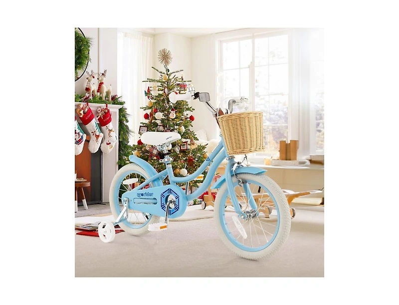 Slickblue 16-Inch Kids Bike with Adjustable Handlebar for Girls Boys Ages 4-7