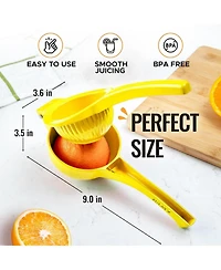 Premium Quality Metal Orange Squeezer, Citrus Juicer, Manual Press for Extracting the Most Juice Possible
