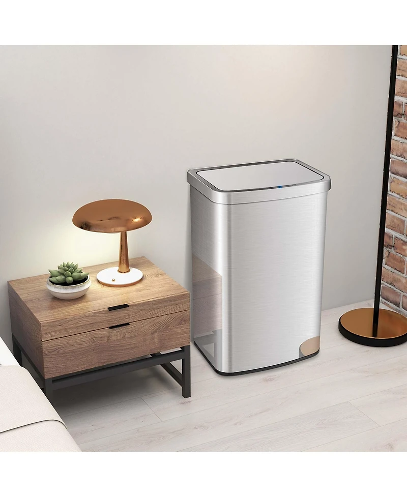 13.2 Gallon Step Trash Can Stainless Steel Airtight Garbage Bin for Home Kitchen