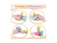 Slickblue Kids 6 Pieces Foam Climbing Blocks Indoor Climb and Crawl Activity Playset with Rectangles