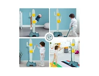 Slickblue Toddler 3-in-1 Cactus Toy Stand Sports Activity Center with Golf and Ring-Toss