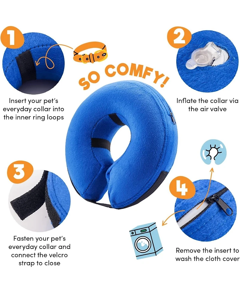 Bencmate - Protective Inflatable Pet Collar: Ergonomic, Soft