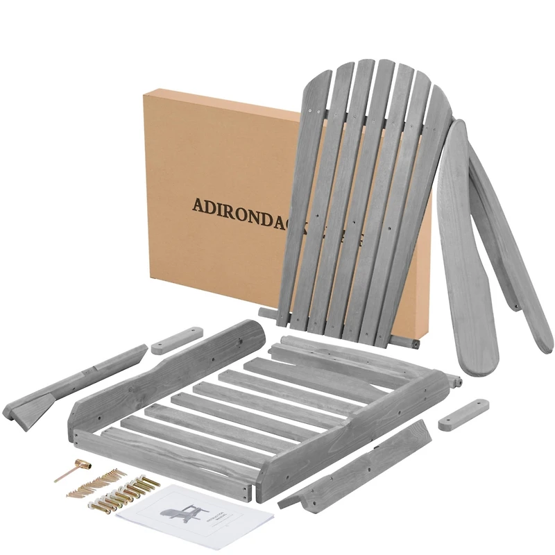 Streamdale Adirondack Folding Lounge Patio Chairs (Set of 2)